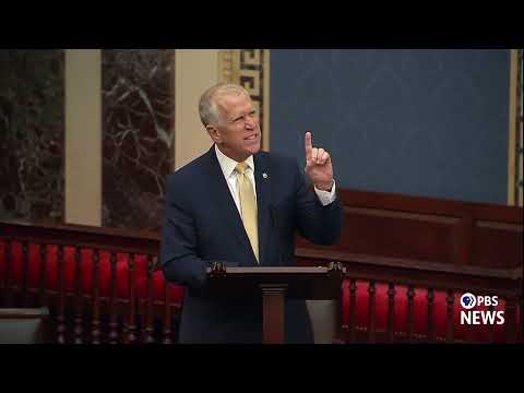 WATCH: Sen. Tills rails against 'stupid' Trump adviser plan to take over Greenland in Senate speech