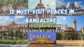Top 12 tourist places in Bangalore | Must visit places in Bengaluru-Karnataka #bangalorevlogs #vlog