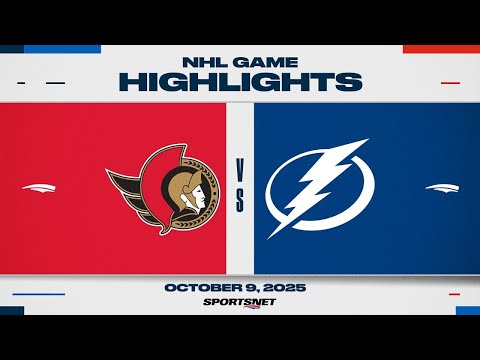 NHL Highlights | Senators vs. Lightning - October 9, 2025