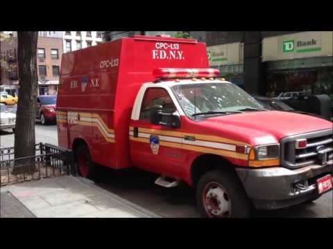 FDNY CPC L-13 SUPPORT UNIT, "CHEMICAL PROTECTIVE CLOTHING" AT E. 85TH ST. & 3RD AVE ON EAST SIDE.