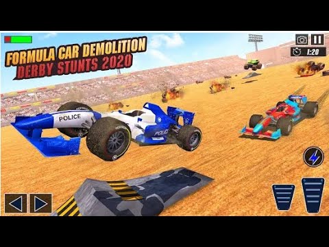 Police Formula Car Derby Demolition Crash Stunts Ep-2 | Amazing Formula Car Stunts Android GamePlay