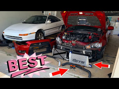 ETS Evo X Intercooler Install //EASY WORK**