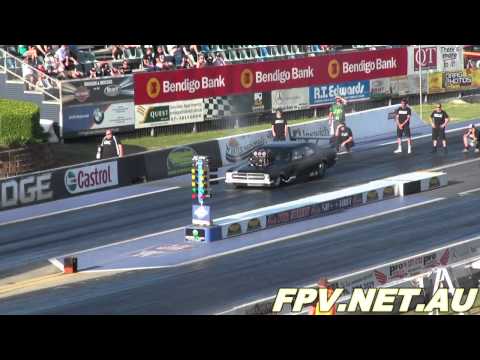 O'ROURKE MOTORSPORT MONARO DOORSLAMMER AT APSA PRO STREET SHOOTOUT WILLOWBANK RACEWAY 15.9.2012