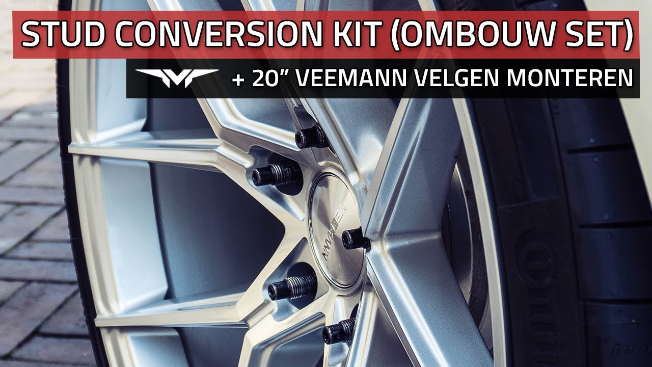 Ombouwset wielbouten (Stud conversion kit) & 20 Veemann velgen monteren.