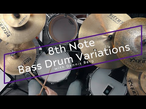 8th Note Bass Drum Variations - Learn your first grooves | Drum Lesson by Dennis Berg