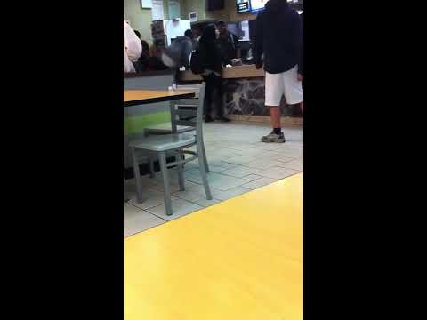 McBeating - Two Girls Beat With Metal Rods in McDonalds