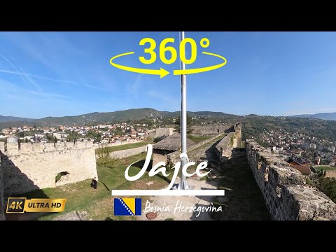 🇧🇦 Jajce 360° Virtual Tour | Explore Bosnia's Medieval Fortress & Stunning Waterfalls in 4K VR