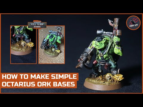 HOW TO MAKE SIMPLE OCTARIUS ORK KOMMANDO BASES - Quick Easy Method - Kill Team 2021 Warhammer 40k