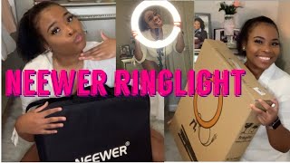 #ringlight #neewer  UNBOXING MY NEW RING LIGHT || setup & reaction video