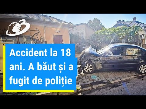 Tânăr cu BMW, urmărire cu Poliţia sfârşită în gard, după drifturi pe străzile din Târgovişte