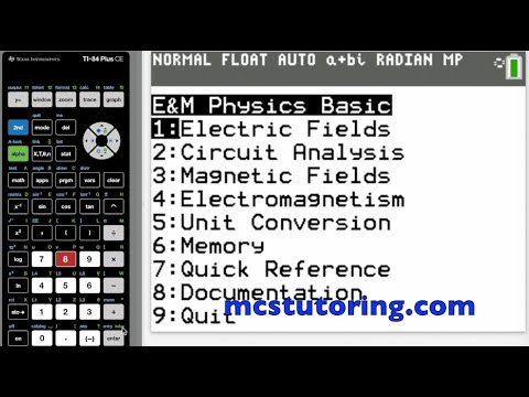 EMBASICG TI-84 Physics Solver Demo