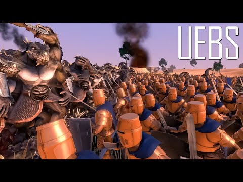 20.000 Golden Knights vs 23.000 Dragon Mans- Ultimate Epic Battle Simulator 2- UEBS 2
