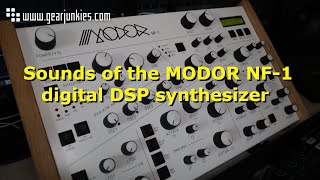 Video thumbnail for Sounds of the MODOR NF-1 digital DSP synthesizer - no talking by Gearjunkies