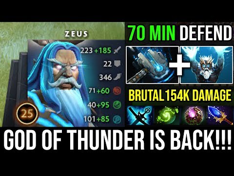 Unbelievable Magical 154k Damage Ultimate 70 Min Throne Defend - God of Thunder Vs Tinker DotA 2