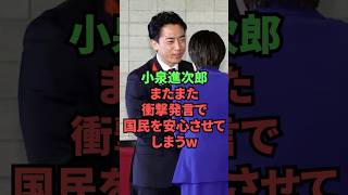 小泉進次郎、またまた衝撃発言で国民を安心させてしまうw
