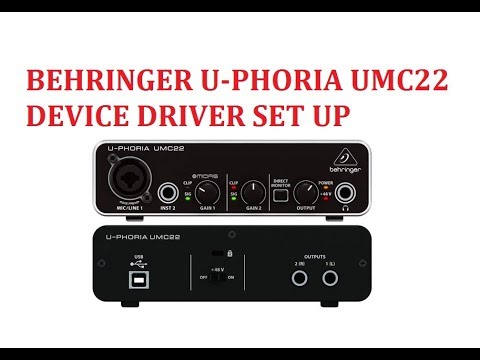 BEHRINGER U-PHORIA UMC22 DEVICE DRIVER SET-UP (tagalog)