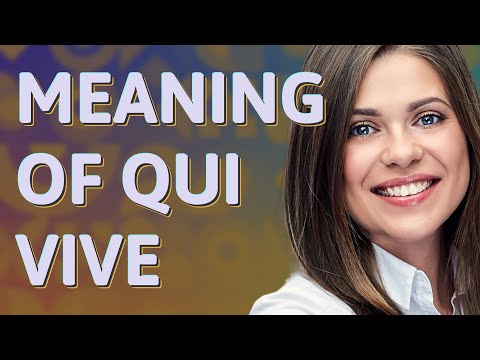 Qui vive | meaning of Qui vive