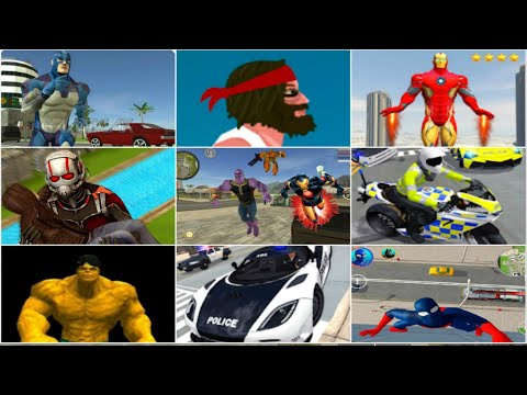 Rope Hero Vice Town, Police Bike & Car Driving Sim ,Short Life, Antman Micro Hero + Android Gameplay