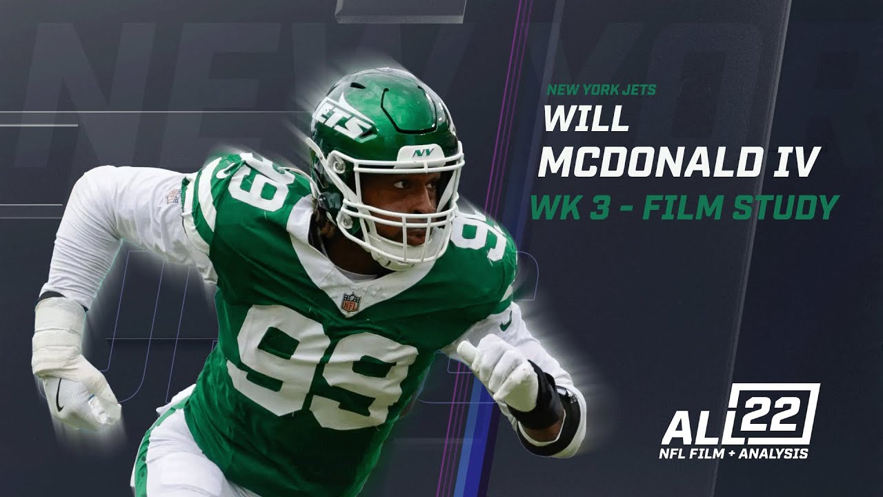 WILL MCDONALD IV TORE UP THE PATRIOTS OFFENSIVE LINE - WK 3 FILM STUDY #jets #newyorkjets #newyork