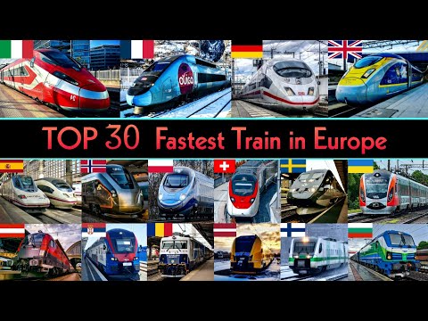 TOP 30 FASTEST TRAIN IN EUROPE 2025 || European Countries Fastest Trains