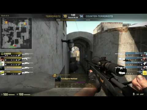 CS:GO Dust 2 lucky AWP from T Spawn