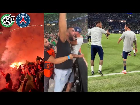 Messi And Neymar Shocked By Completely Crazy Fans In Israel - Maccabi Haifa vs PSG