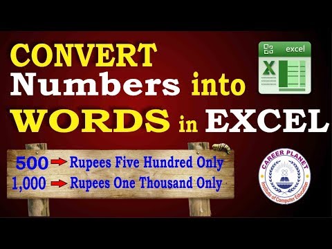 Convert Numbers into Words in Excel|How to Convert Number to Word in Excel in Indian Rupees