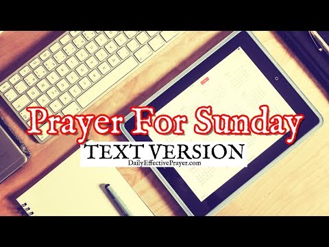 Prayer For Sunday (Text Version - No Sound) Video