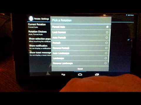 How to rotate the home screen on a Nexus 7