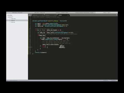Create Search And Filter Table Data Using Javascript