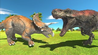 Triceratops vs Carnivore Dinosaurs - Animal Revolt Battle Simulator