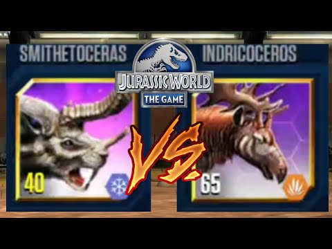 SMITHETOCERAS VS INDRICOCEROS BOOSTED!! CENOZOIC VIP BATTLES in Jurassic World Alive
