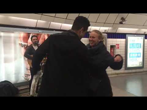 Vitoe Veil & Ani Fuller dancing West Coast Swing at London Subway