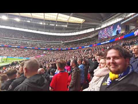 ukraine national anthem, wembley stadium 25th March 2023 V England