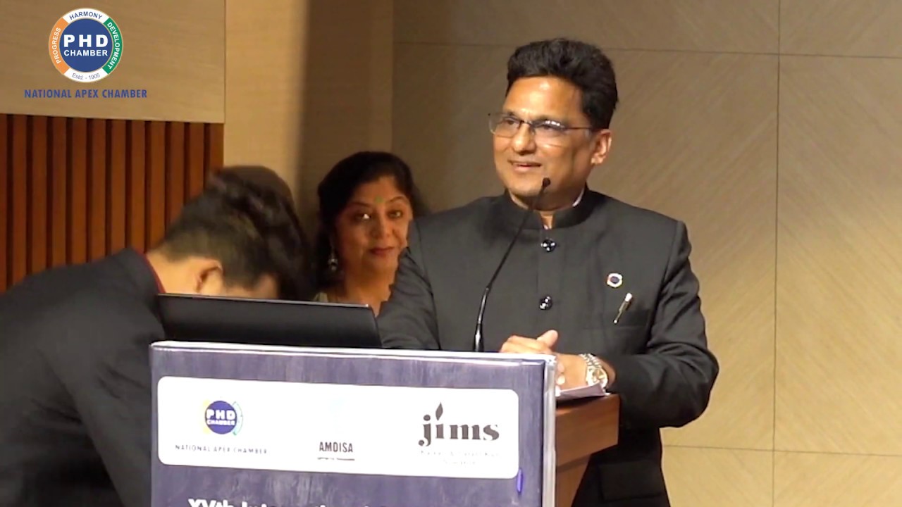 Dr  D K Aggarwal, President, PHD Chamber addressing at XVth International Conference.