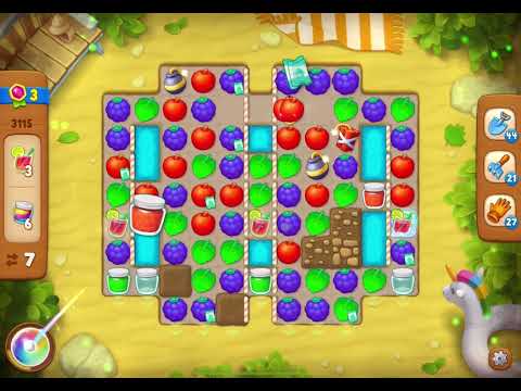 GardenScapes Level 3115 no boosters (16 moves)