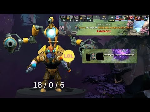 Tinker Rampage - MID with Zero Dead 20Min GG Fast Hand Full Gameplay Dota 2 7 22e