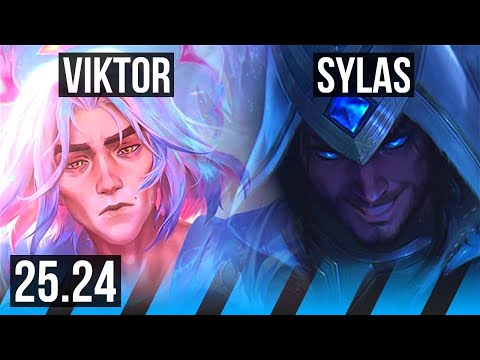 VIKTOR vs SYLAS (MID) | 62K damage, Good KDA: 8/2/14 | KR Master | 25.24