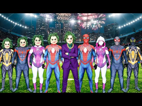 4 SPIDER-MAN Bros Vs the Cloned JOKER Army: What If Jokers Multiply?!