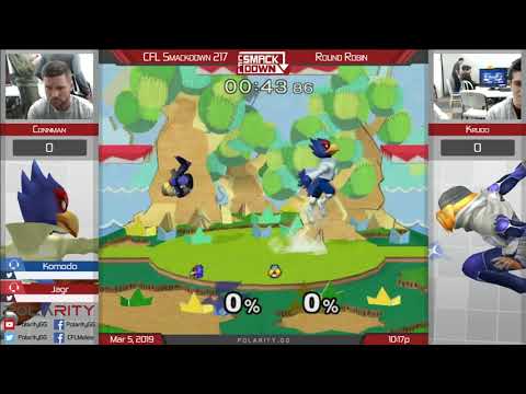 CFL Smackdown 217 Melee - ConnMan (Falco) vs Krudo (Sheik) - Round Robin