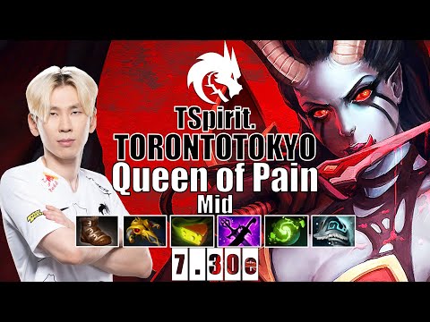 Queen of Pain Mid | TSpirit.TORONTOTOKYO | TI 10 CHAMP NO MERCY 22 KILLS | 7.30e Gameplay Highlights