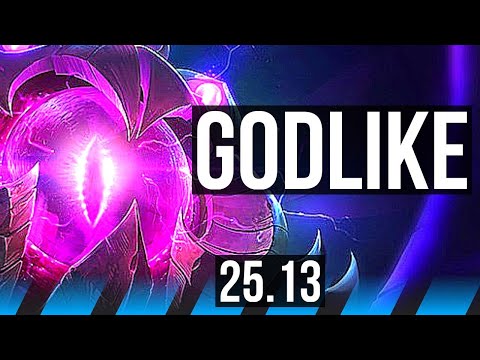 VEL'KOZ vs PANTHEON (MID) | Godlike, 500+ games | KR Diamond | 25.13
