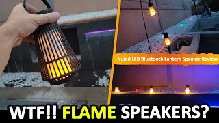 Nuled Flame Lights with Bluetooth Speakers for Patio - Nunet Tiki Torch Lights for Camping