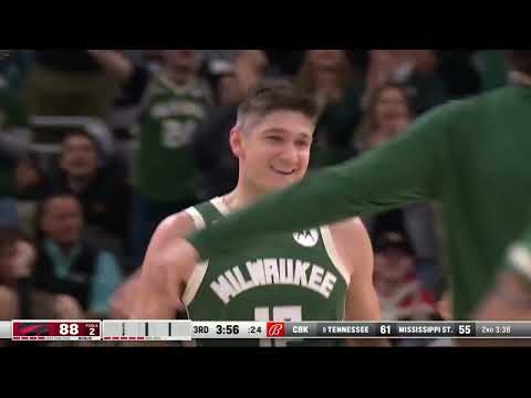 Brook Lopez gets the block on Barnes, Grayson Allen drains the corner three pointer in transition an