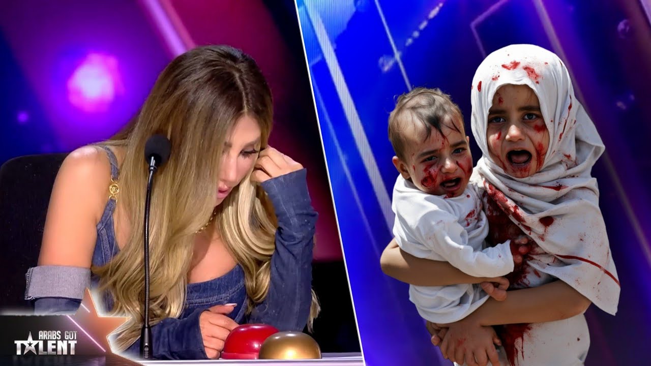 عرض مؤثر لن ينساه مسرح Arabs Got Talent جعل احلام وناصر يبكون لفتاة صغيره تقوم بعرض ر