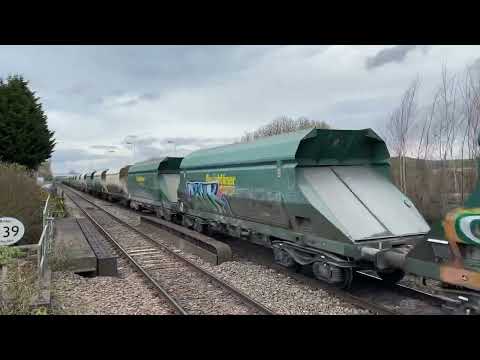 Freightliner 66614 672W 1148 Tunstead Sdgs to Radlett Redland Roadstone at Langley Mill