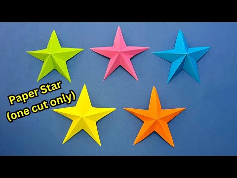 Perfect shape Paper Star in ONE CUT! Easy paper star - DIY