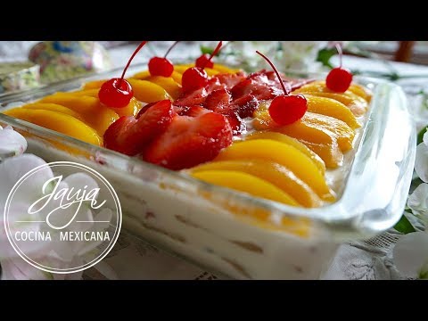 Postre de Galletas Marías con Frutas Video