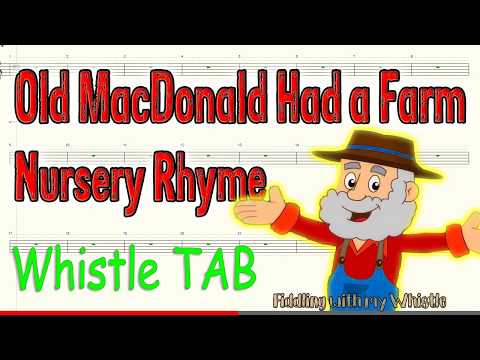Old MacDonald Had a Farm - Nursery Rhyme - Tin Whistle - Play Along Tab Tutorial