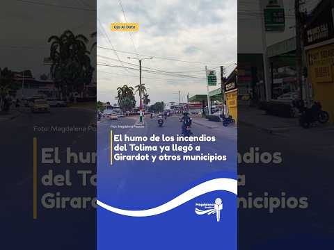 Humo de los incendios forestales cubre el cielo de Girardot, Tolima y Cundinamarca